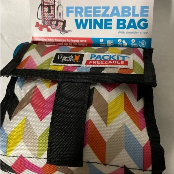 PackIt Freezable Wine Bags - Black and Multicolor - Picture 4 of 5